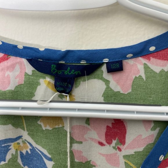 Boden Floral Polk a Dot Midi Dress NWT US 8 - Picture 3 of 5